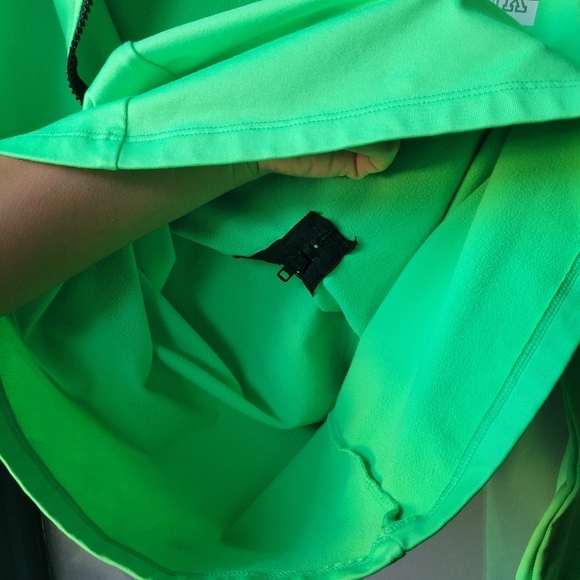 VICTORIA'S SECRET Pink Ultimate Deep Zip Sweatshirt Green S/P 3/4 Zip Logo PINK - Picture 7 of 9